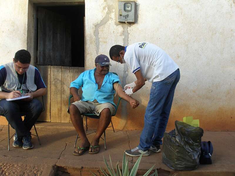 Image of a West Nile patient in Brazil.