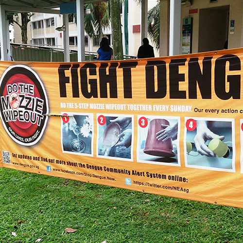 Dengue educational banner in Singapore