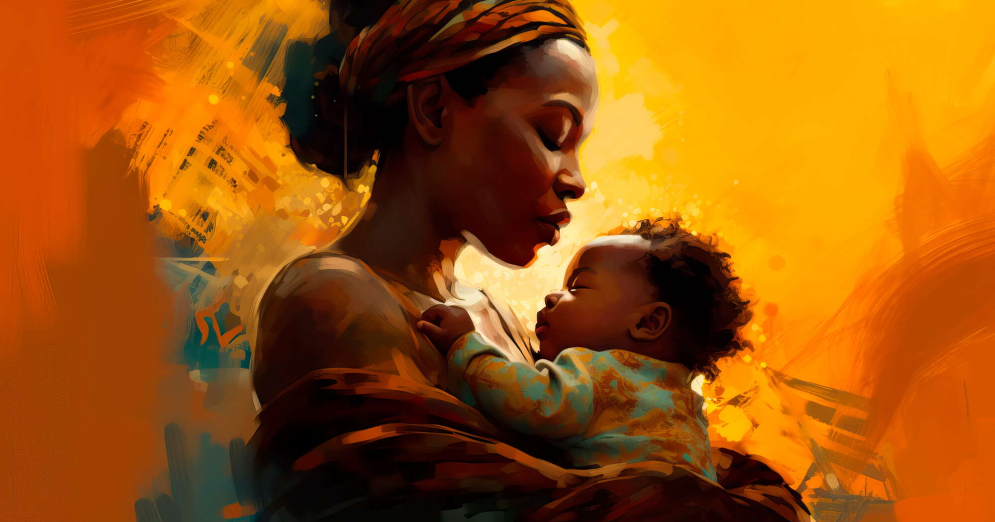 mother and child, emphasizing the importance of maternal and child health in a growing population.