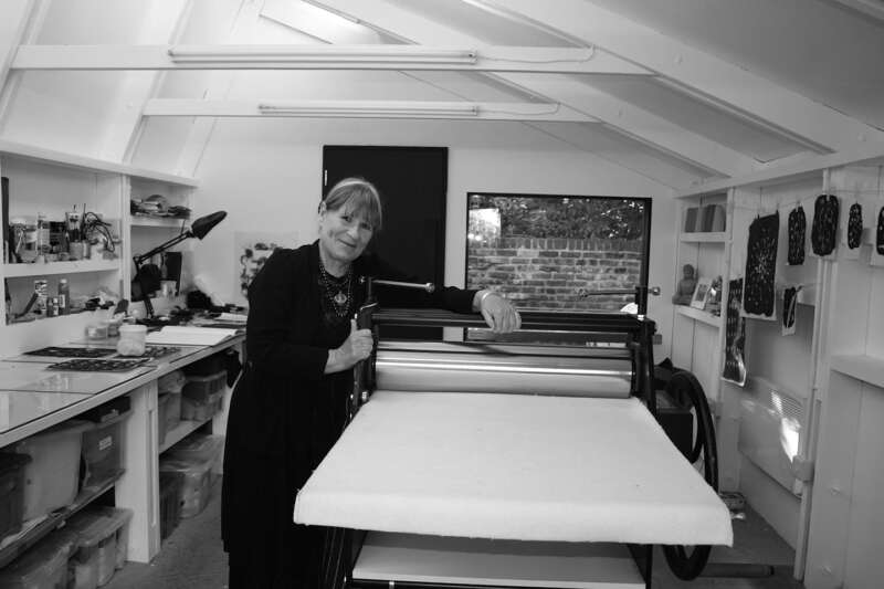 Susan Aldworth in her studio. Photograph by Louise Crawford.