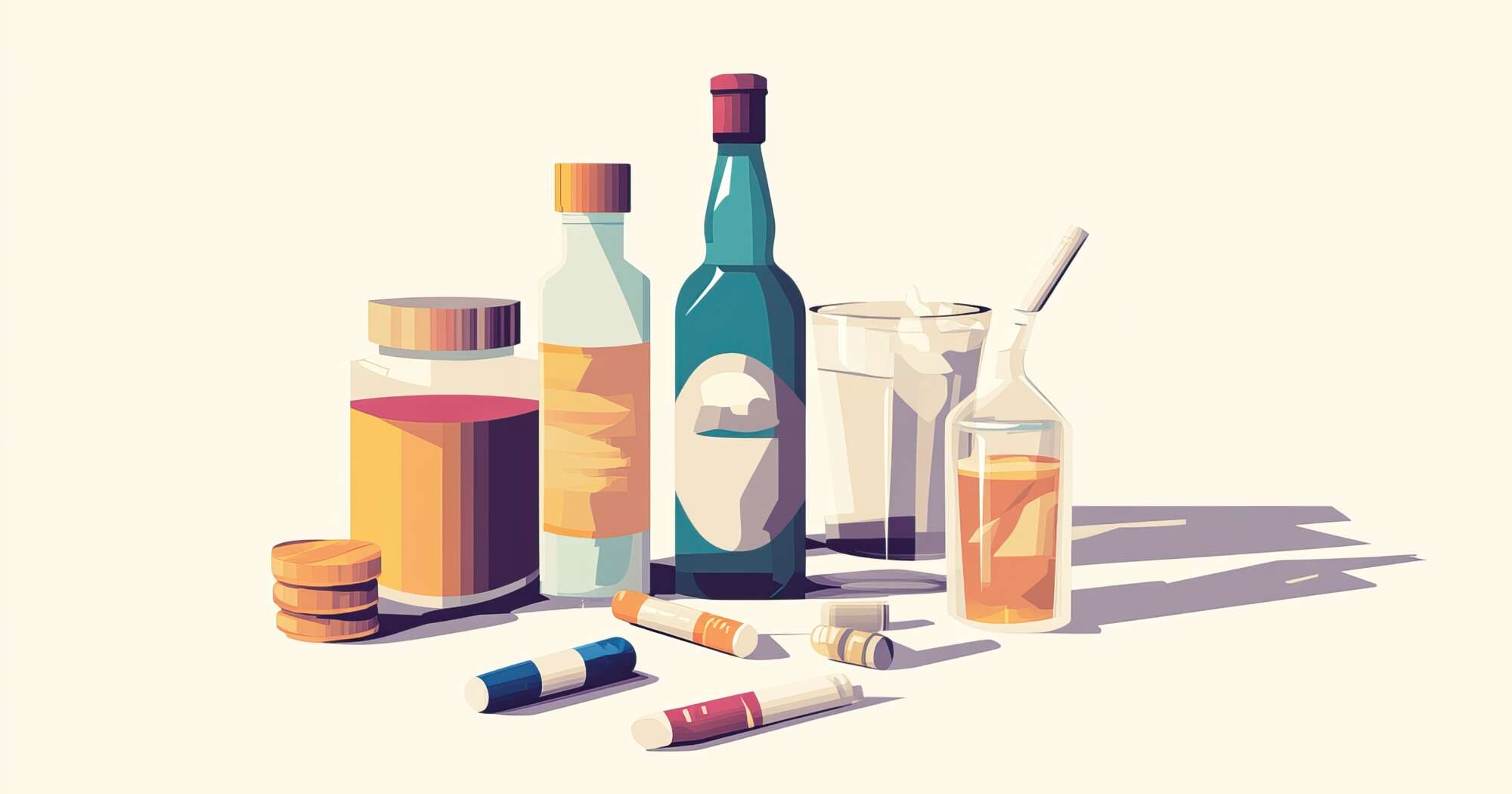 Painting of addictive substances