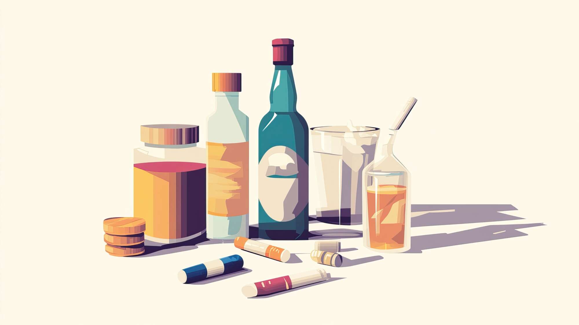 Painting of addictive substances