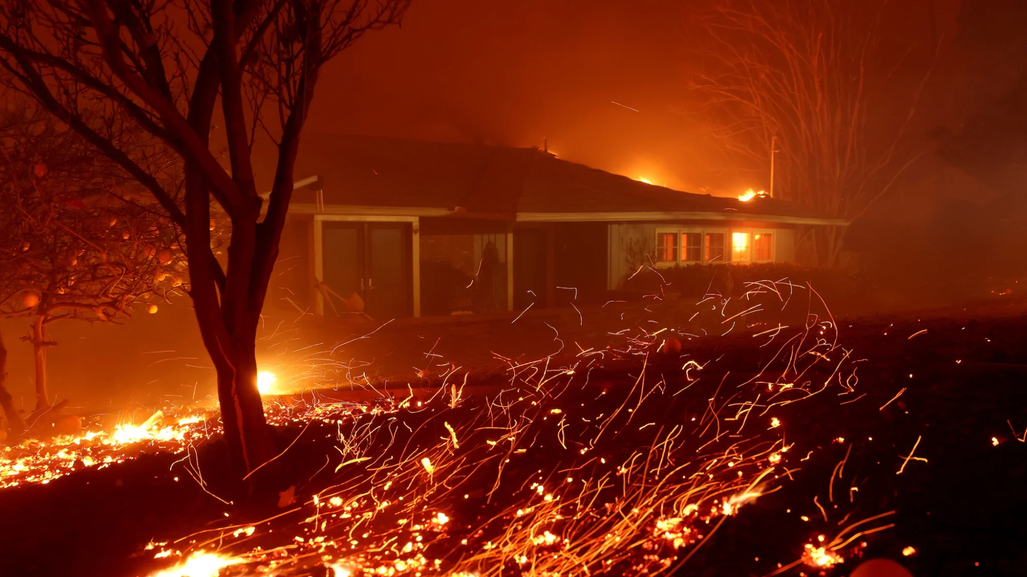 Image of Altadena during wildfire