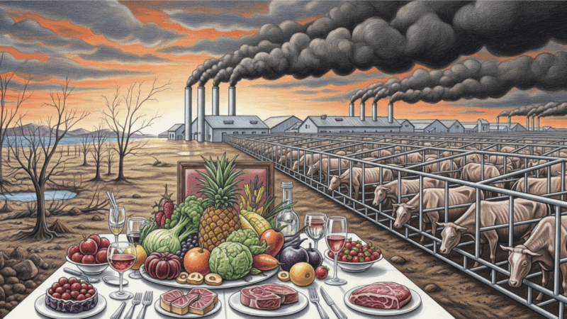 Image of cows and food